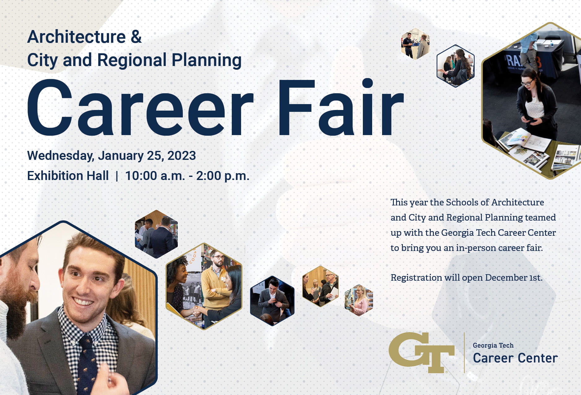 Spring 2023 Georgia Tech Architecture & City and Regional Planning Career Fair banner